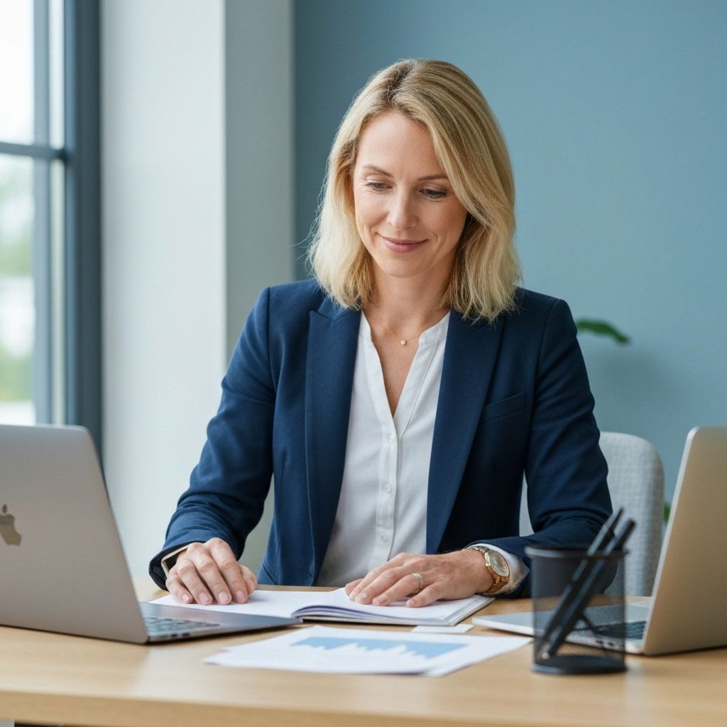 Professional at desk